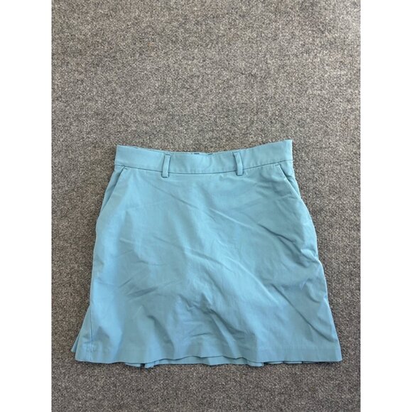 KJUS Iris Skort Women's 36/S Blue Pockets Belt Loops Side Zipper Pleated Back - Picture 1 of 9